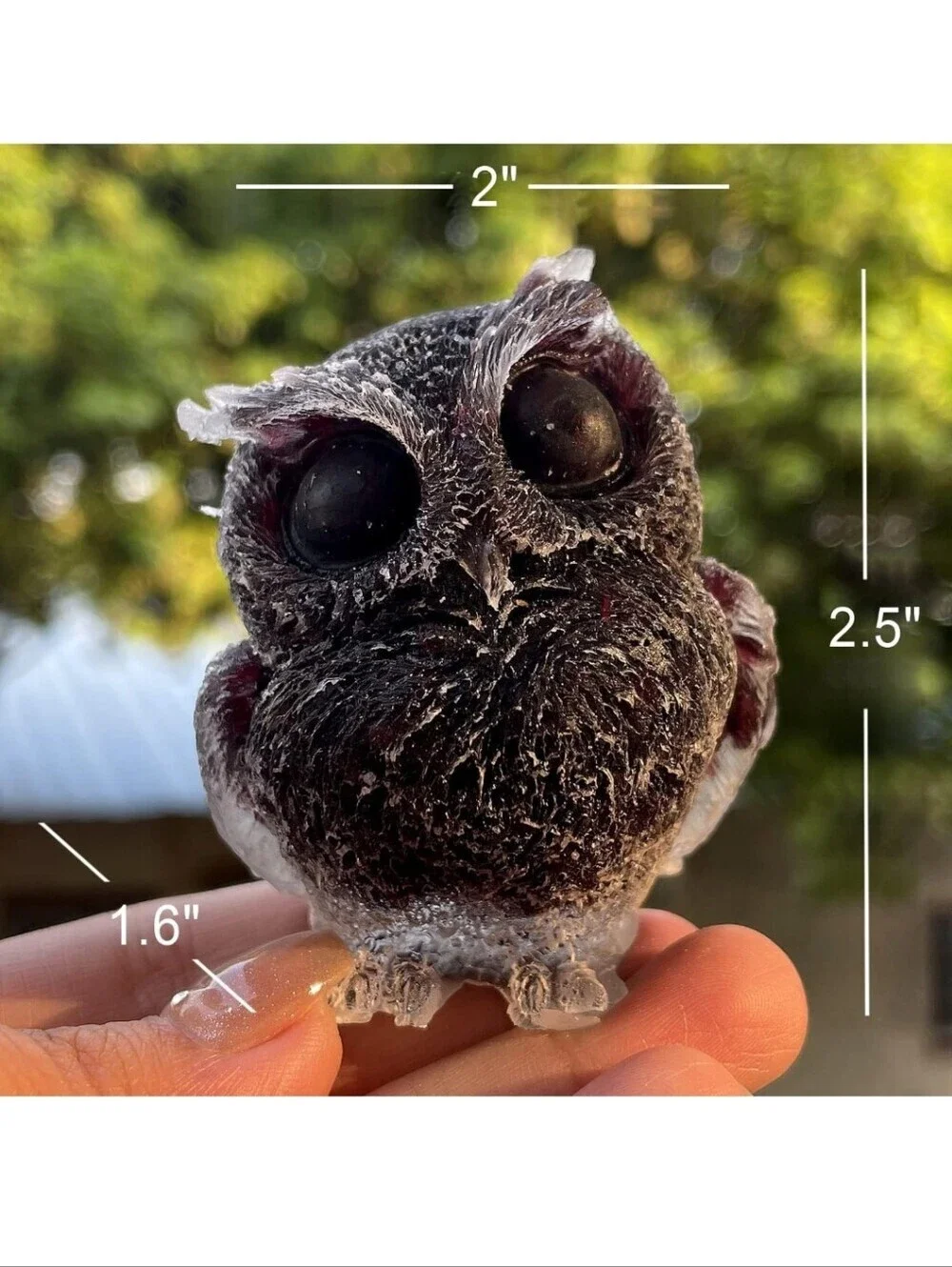 Plush Owl Small Pet Toy - Gray